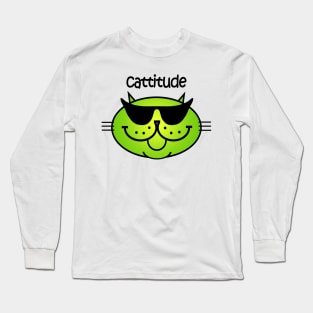 Cattitude 2 - Limeade Long Sleeve T-Shirt